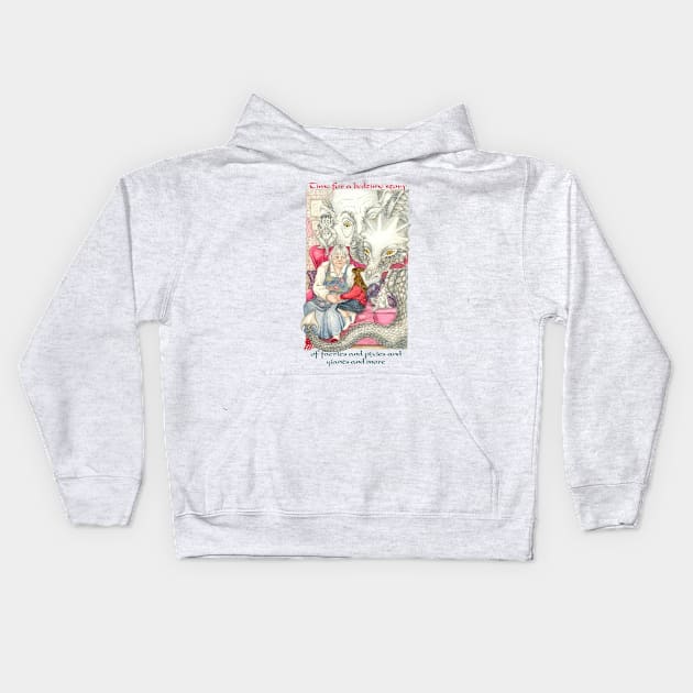 Storytelling with grandma Kids Hoodie by MagicMythLegend